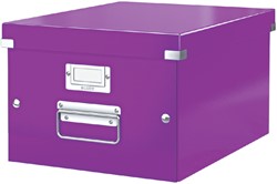 Opbergbox Leitz WOW Click & Store 265x188x335mm paars