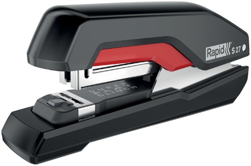 Nietmachine Rapid S27 Halfstrip 30vel 24/6 zwart/rood