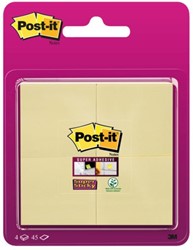 Post-it memoblokje  51x51mm 6910-SSY Super Sticky 4x90vel geel