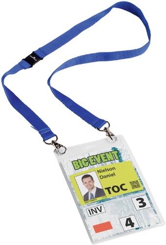 Badge A6 Durable 8525 event congresspeld met textielkoord duo pak/10