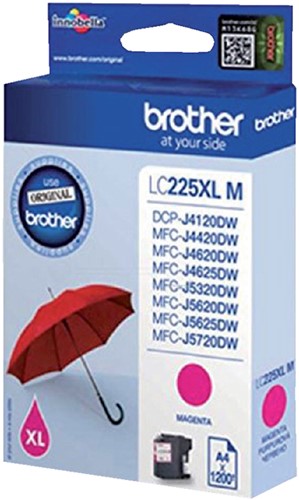 Inktcartridge Brother LC225XL magenta 
