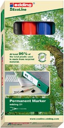 Viltstift Edding 21 EcoLine assorti pk/4