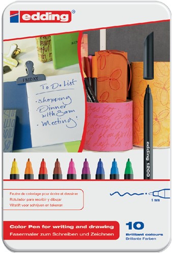 Fineliner Edding 1200 assorti pk/10