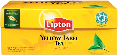Thee Lipton yellow label 1.5gr met envelop ds/100-2