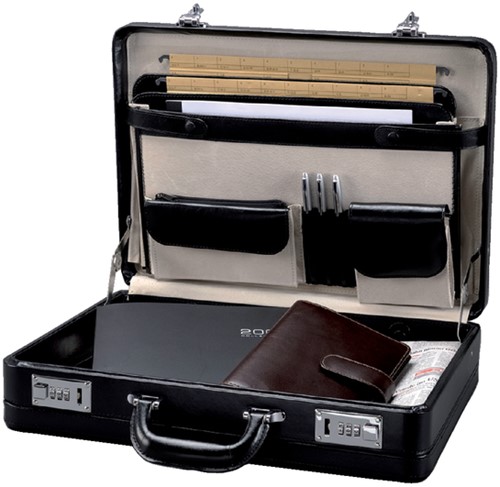 Attachékoffer Rillstab President zwart