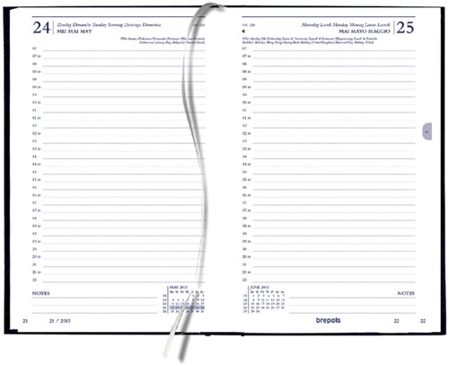 Kantooragenda 2027 Quantore kort 1dag/1pagina zwart