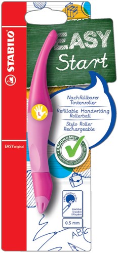 Rollerpen STABILO Easyoriginal linkshandig roze/lichtroze blister