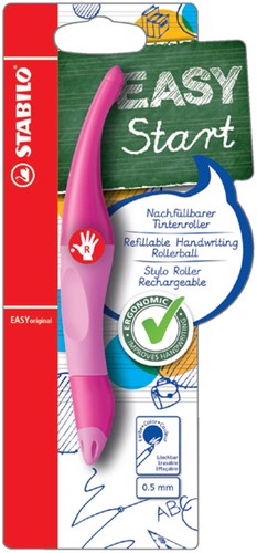 Rollerpen STABILO Easyoriginal rechtshandig roze/lichtroze blister