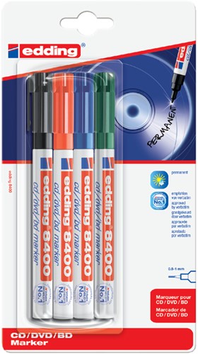 Viltstift Edding 8400 CD-Marker set/4
