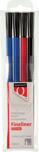 Fineliner Quantore assorti pk/4