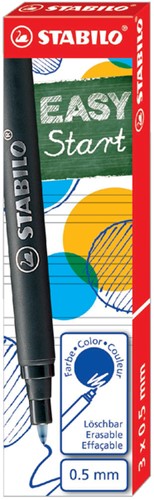 Rollerpenvulling STABILO Easy Original 0.5mm blauw ds/3