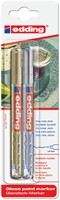 Viltstift edding 780 lakmarker goud/zilver pk/2