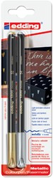 Fineliner Edding 1200 goud/zilver pk/2