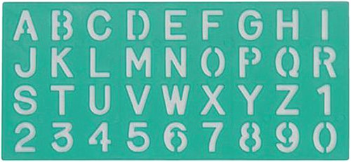 Lettersjabloon Linex 30mm hoofd/letters/cijfers