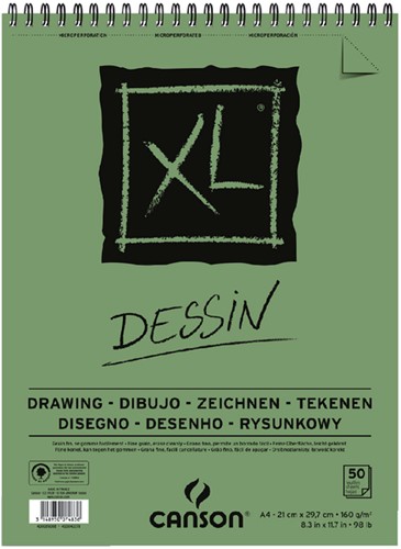 Tekenblok Canson XL Dessin A4 160gr 50 vel