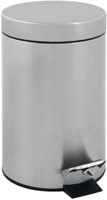 Afvalbak pedaalemmer rond 3 liter mat RVS