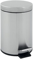 Afvalbak pedaalemmer rond 5 liter mat RVS