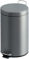 Afvalbak pedaalemmer rond 12 liter mat RVS