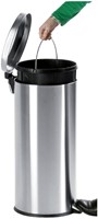Afvalbak pedaalemmer rond 3 liter mat RVS-3