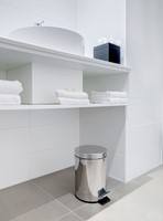 Afvalbak pedaalemmer rond 12 liter mat RVS-3