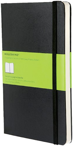 Notitieboek Moleskine blanco large 130x210mm zwart