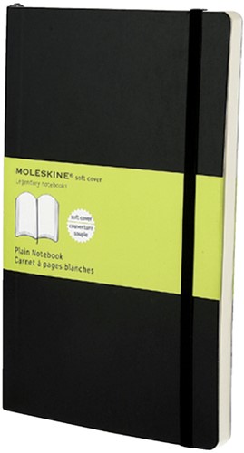 Notitieboek Moleskine blanco large zachte kaft 130x210mm