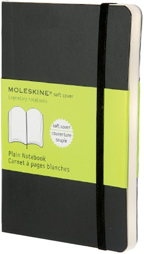 Notitieboek Moleskine blanco pocket zachte kaft 90x140mm