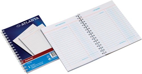 Kasboek spiraal 207x147mm 50vel 2x1kolom A1810-72