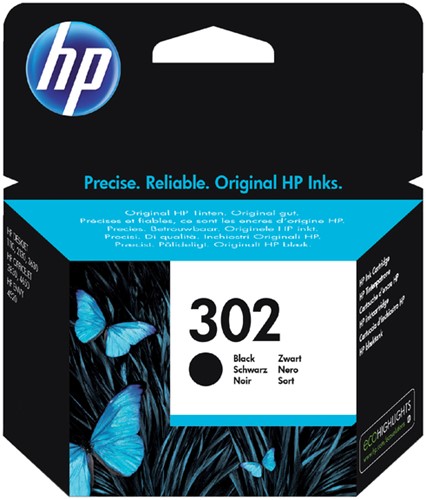Inktcartridge HP F6U66AE (302) zwart