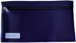 Schooletui met rits 15x26cm Skai donkerblauw