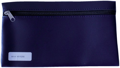 Schooletui met rits 15x26cm Skai donkerblauw
