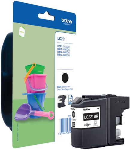 Inktcartridge Brother LC221 zwart