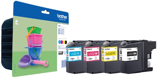 Inktcartridge Brother LC221 Value Pack