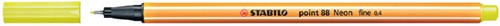 Fineliner STABILO point 88/024 neon geel
