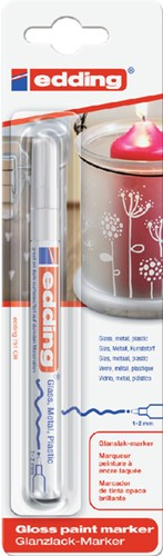 Viltstift edding 751 lakmarker wit blister