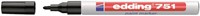 Viltstift Edding 751 lakmarker zwart blister-2