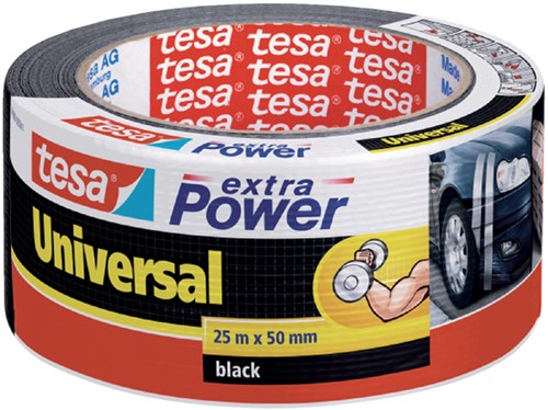 Plakband Tesa universeel extra power 50mmx25m zwart 