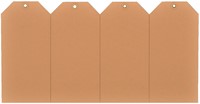 Labels nr.6    60x 120mm chamois ds/1000-2