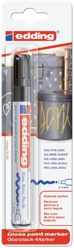 Viltstift Edidng 750/1 lak rond 2-4mm zwart