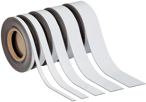 Magneetband Maul 10mx30mmx1mm Wisbaar Wit