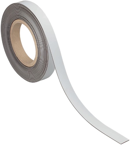 Magneetband Maul 10mx20mmx1mm Wisbaar Wit