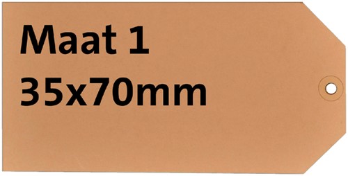 Labels nr.1  35x  70mm geel ds/1000