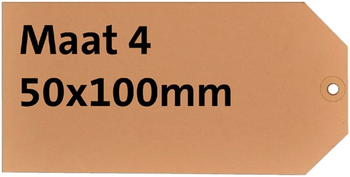 Labels nr.4    50x100mm chamois ds/1000
