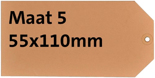 Labels nr.5    55x110mm chamois ds/1000