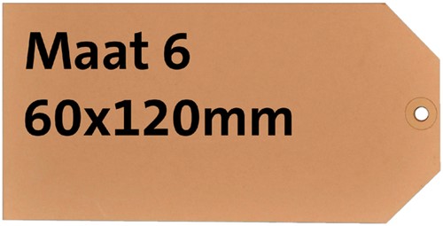 Labels nr.6    60x 120mm chamois ds/1000