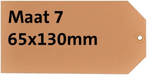 Labels nr.7    65x130mm chamois ds/1000