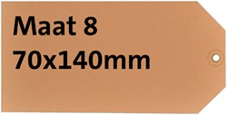 Labels nr.8    70x 140mm chamois ds/1000