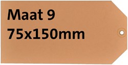 Labels nr.9    75x 150mm chamois ds/1000