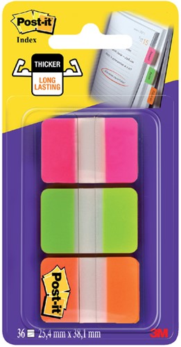 Indextabs 3M Post-it 686PGOT sterk 3x12stuks