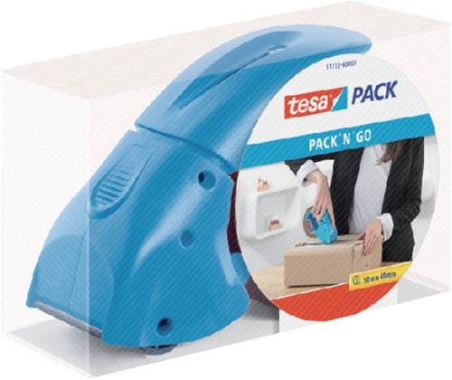 Plakbandhouder Tesa Pack 'N Go blauw